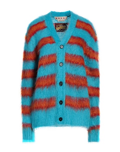MARNI Cardigan Turquoise 80% Mohair wool, 20% Polyamide