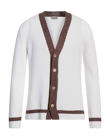 ALTEA Cardigan White 90% Cotton, 10% Linen