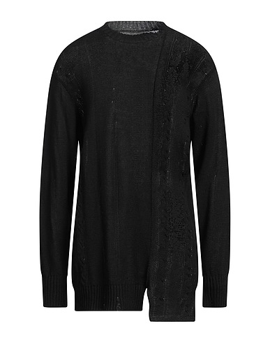 YOHJI YAMAMOTO POUR HOMME Pullover Nero 51% Cotone, 49% Lino