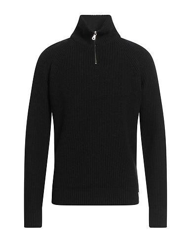 BROOKSFIELD Jumper with zip Black 30% Polyamide, 30% Viscose, 30% Wool, 10% Cashmere