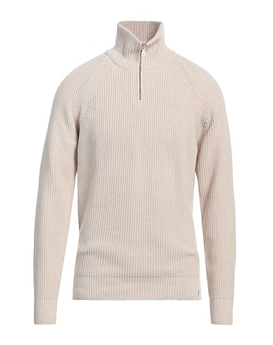 BROOKSFIELD Jumper with zip Beige 30% Polyamide, 30% Viscose, 30% Wool, 10% Cashmere