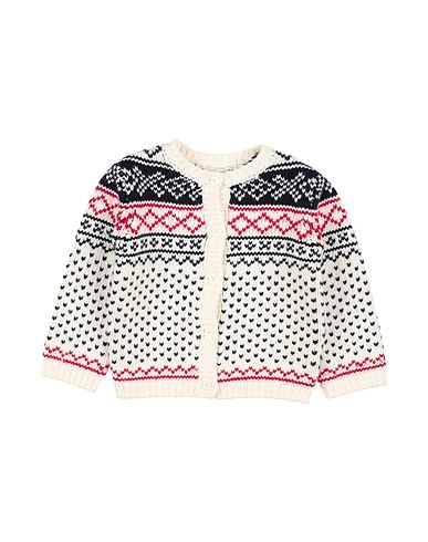 BONPOINT Cardigan White 31% Viscose, 23% Polyamide, 22% Wool, 19% Cotton, 5% Cashmere