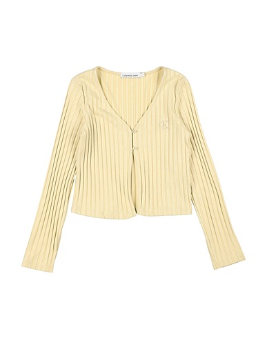 CALVIN KLEIN JEANS Cardigan VERDE CHIARO 68% Viscose, 30% Nylon, 2% Elastane