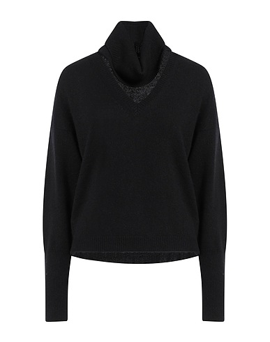 CLIPS Polo neck TRICOT Black 40% Wool, 30% Viscose, 20% Polyamide, 10% Cashmere