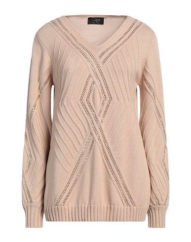CLIPS Sweater TRICOT Beige 50% Wool, 50% Acrylic