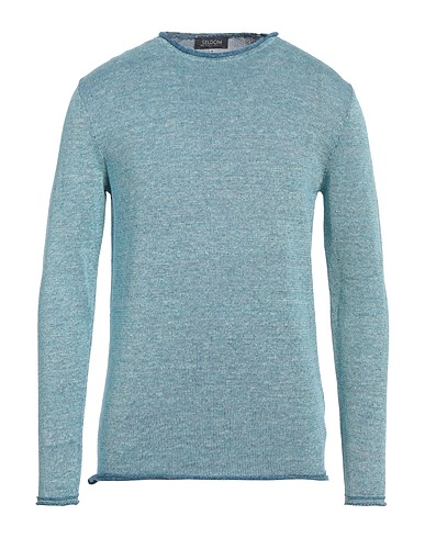 SELDOM Pullover Tūrkis 70% Leinen, 30% Baumwolle