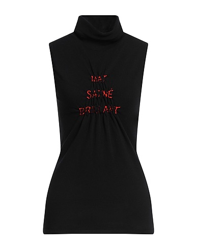 MM6 MAISON MARGIELA Polo neck Red 99% Cotton, 1% Polyamide