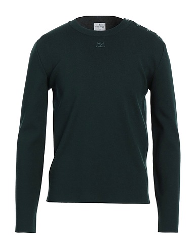 COURRÈGES Jersey Verde oscuro 70% Viscosa, 30% Poliéster