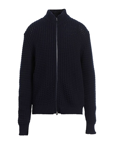 FEDELI Cardigan Midnight blue 70% Virgin Wool, 30% Cashmere