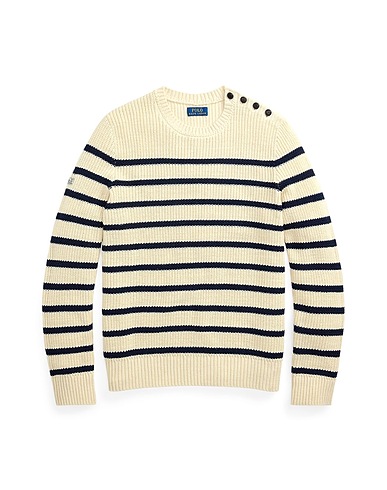 POLO RALPH LAUREN Jumper STRIPED COTTON-LINEN SWEATER
 Beige 75% Cotton, 25% Linen