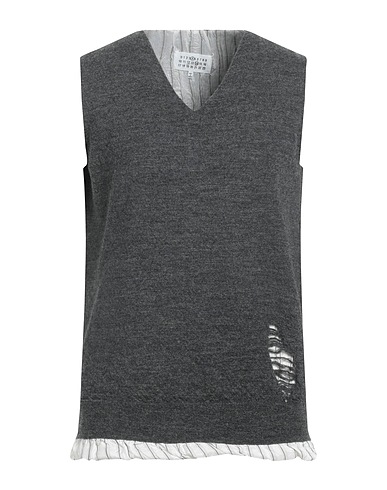 MAISON MARGIELA Sleeveless sweater Grey 100% Wool, Acetate, Viscose