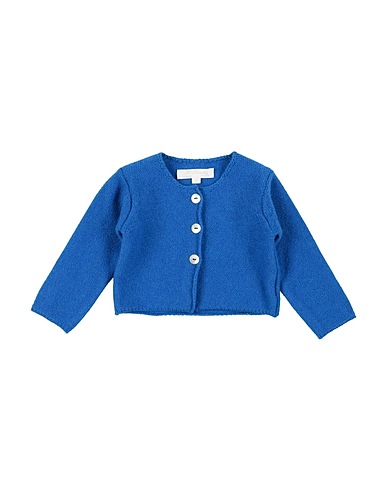 M.FERRARI Cardigan Bright blue 70% Merino Wool, 30% Cashmere