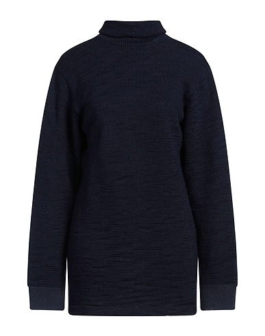 MAISON MARGIELA Polo neck Navy blue 90% Wool, 7% Cotton, 3% Polyester