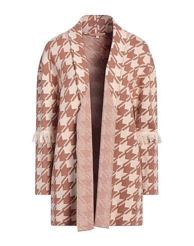 WHITE WISE Cardigan Beige 51% Viscose, 28% Polyester, 21% Nylon