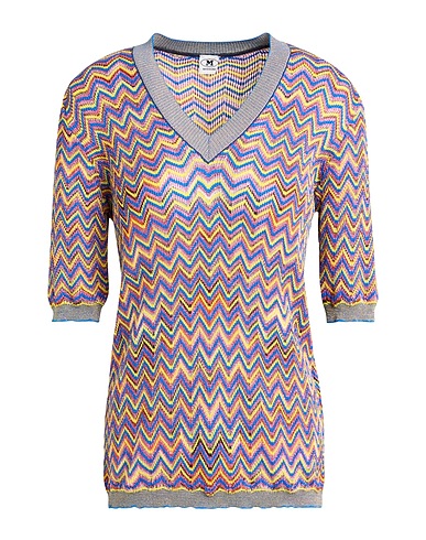 M MISSONI Jumper Blue 44% Viscose, 30% Cotton, 15% Wool, 8% Metallic fiber, 3% Polyamide