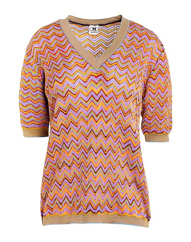 M MISSONI Jumper Pink 44% Viscose, 30% Cotton, 15% Wool, 8% Metallic fiber, 3% Polyamide