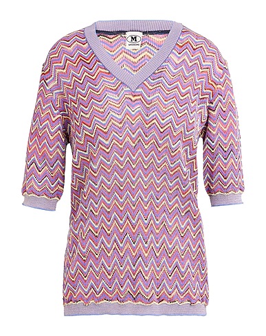 M MISSONI Sweater Lilac 44% Viscose, 30% Cotton, 15% Wool, 8% Metallic fiber, 3% Polyamide