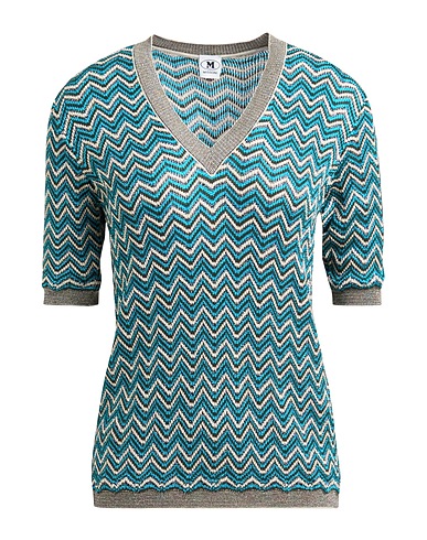 M MISSONI Jumper Emerald green 44% Viscose, 30% Cotton, 15% Wool, 8% Metallic fiber, 3% Polyamide