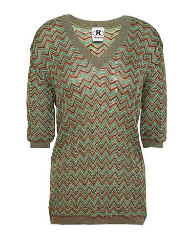 M MISSONI Jumper Green 44% Viscose, 30% Cotton, 15% Wool, 8% Metallic fiber, 3% Polyamide