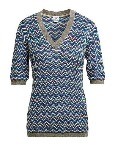 M MISSONI Sweater Navy 44% Viscose, 30% Cotton, 15% Wool, 8% Metallic fiber, 3% Polyamide