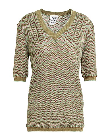 M MISSONI Jumper Light green 44% Viscose, 30% Cotton, 15% Wool, 8% Metallic fiber, 3% Polyamide
