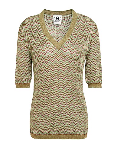 M MISSONI Jumper Brown 44% Viscose, 30% Cotton, 15% Wool, 8% Metallic fiber, 3% Polyamide