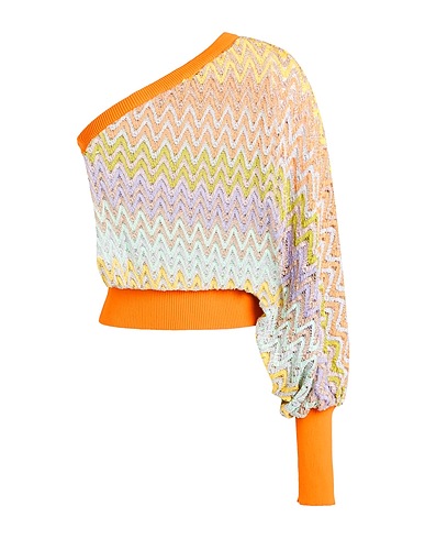 M MISSONI Jumper Orange 55% Viscose, 30% Cupro, 15% Polyester