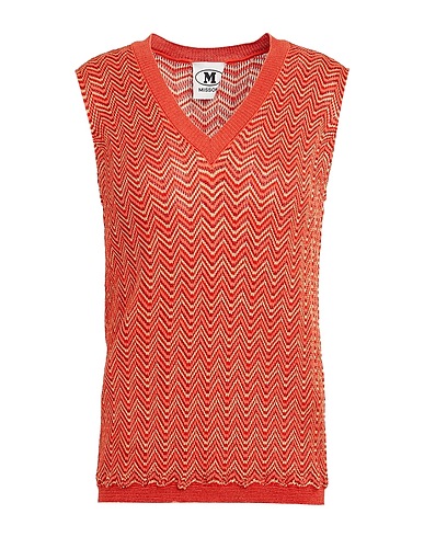 M MISSONI Maglia Gilet Ruggine 44% Viscosa, 30% Cotone, 15% Lana, 8% Fibra di metallo, 3% Poliammide
