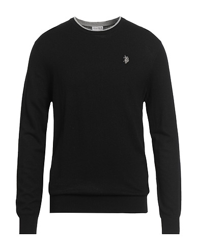 U.S.POLO ASSN. Jumper Black 64% Viscose, 20% Wool, 16% Polyamide