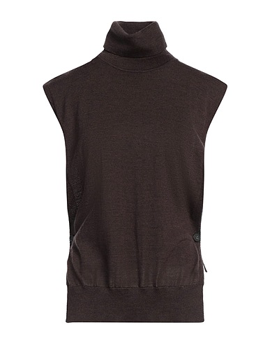 MEIMEIJ Sleeveless sweater Dark brown 100% Wool