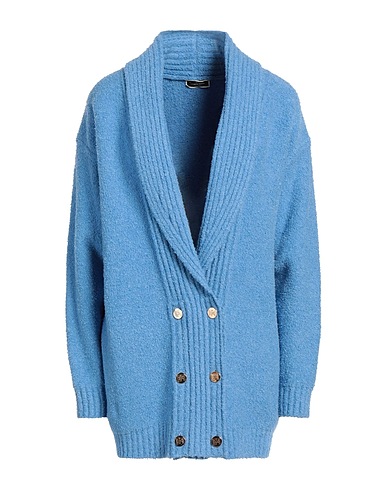 ELISABETTA FRANCHI Cardigan Azure 75% Cotton, 20% Polyamide, 5% Elastane
