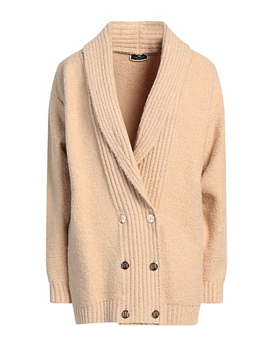 ELISABETTA FRANCHI Cardigan Beige 75% Cotton, 20% Polyamide, 5% Elastane