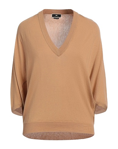 ELISABETTA FRANCHI Jumper Sand 77% Wool, 11% Cashmere, 9% Silk, 3% Polyamide