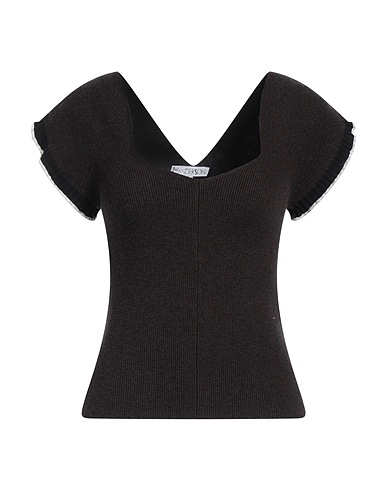 JW ANDERSON Jumper Dark brown 52% Cotton, 38% Nylon, 9% Wool, 1% Elastane