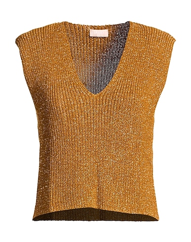 LIU •JO Sweater SENAPE 42% Viscose, 40% Acrylic, 9% Polyester, 6% Wool, 3% Alpaca wool