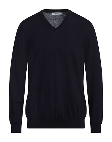 +39 MASQ Pullover Blu notte 100% Lana Merino