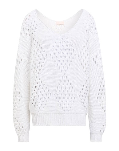 LIU •JO Pullover Bianco 100% Cotone