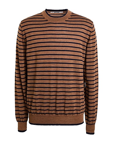 GRIFONI Jumper Camel 100% Virgin Wool