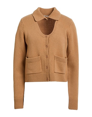 DRIES VAN NOTEN Cardigan Camel 100% Merino Wool