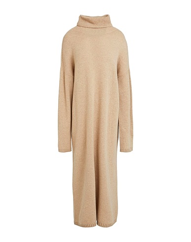 'S MAX MARA Midi-Kleid Beige 70% Wolle, 30% Kaschmir