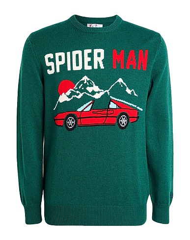 MC2 SAINT BARTH Jumper Dark green 40% Wool, 25% Viscose, 25% Polyamide, 10% Cashmere