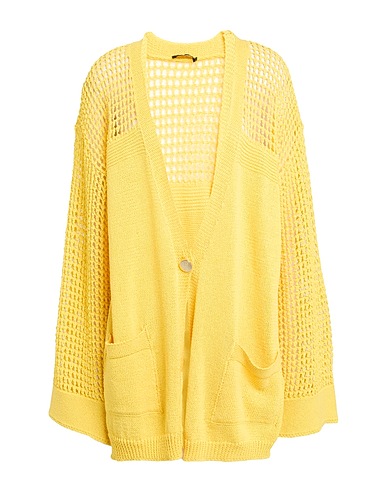 LIU •JO Cardigan Yellow 62% Polyester, 38% Cotton