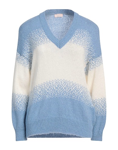 LIU •JO Sweater BLU CHIARO 43% Acrylic, 34% Polyamide, 19% Alpaca wool, 4% Metallic Polyester