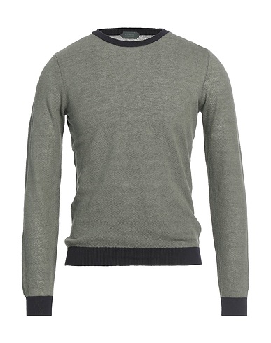 ZANONE Pullover Salbeigrün 64% Leinen, 36% Baumwolle
