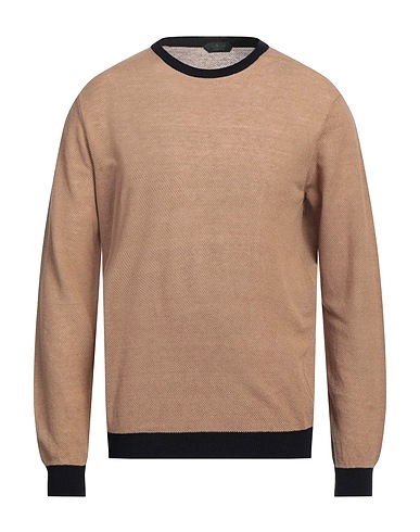 ZANONE Jumper Camel 64% Linen, 36% Cotton
