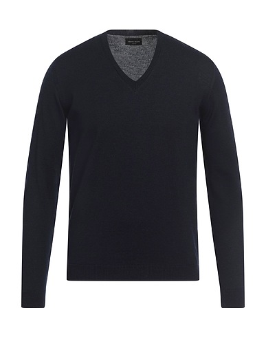 ROBERTO COLLINA Pullover Blu notte 100% Lana Merino