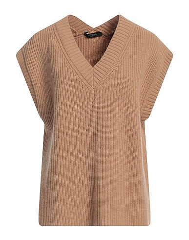 WEEKEND MAX MARA Sleeveless sweater Camel 100% Virgin Wool