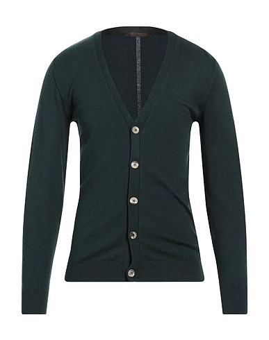 TAKESHY KUROSAWA Cardigan Vert foncé 52% Viscose, 28% Polyester, 20% Polyamide