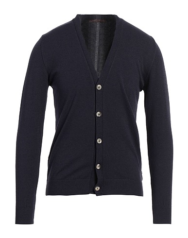 TAKESHY KUROSAWA Cardigan Navy blue 52% Viscose, 28% Polyester, 20% Polyamide