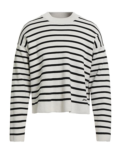 AMI ALEXANDRE MATTIUSSI Sweater Light grey 79% Organic cotton, 14% Geelong Wool, 6% Polyamide, 1% Elastane